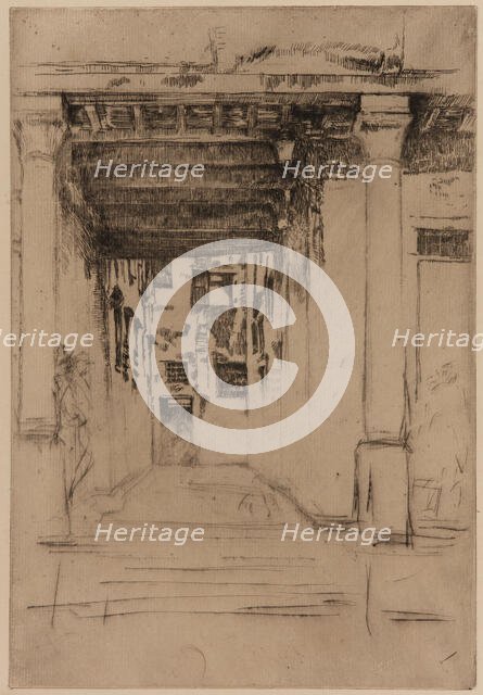 Venetian Court, 1879-1880. Creator: James Abbott McNeill Whistler.