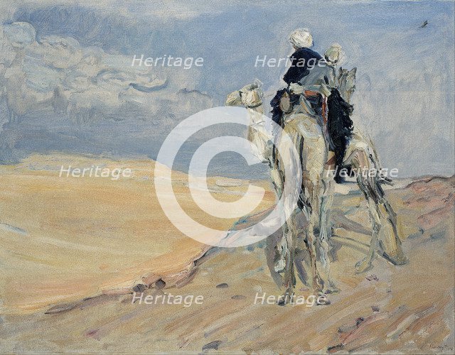 Sandstorm in the Libyan Desert, 1914. Artist: Slevogt, Max (1868-1932)
