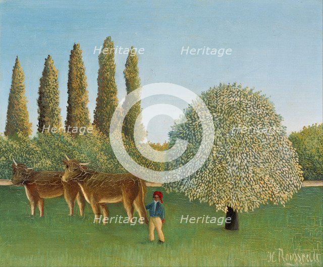 Meadowland (The Pasture). Artist: Rousseau, Henri Julien Félix (1844-1910)