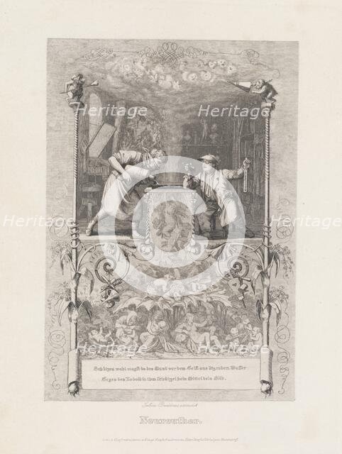 Neureuther (Self-Portrait in the Etching Studio), 1839. Creator: Eugen Napoleon Neureuther.