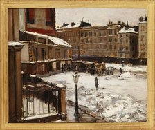 Place Pigalle under snow, c1870. Creator: Emile Mathon.