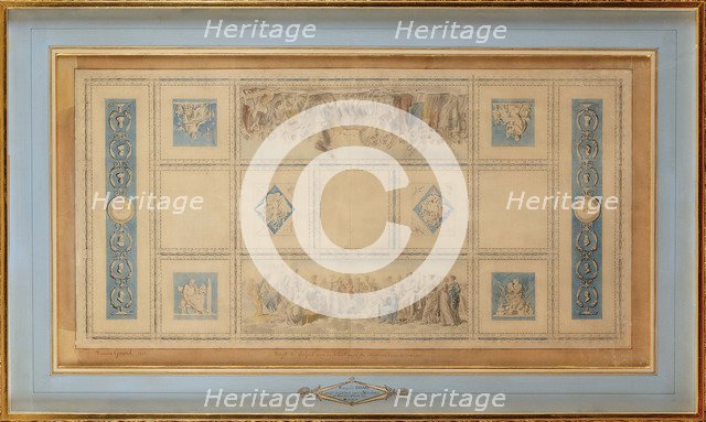 Study for the Painted ceiling of the library in the Conservatory, 1812.