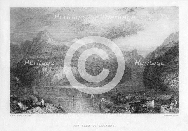 'The Lake of Lucerne', 19th century.Artist: R Wallis