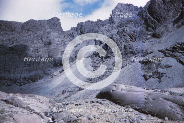 Screes in Coire Lagan, Cuillin Hills, Isle of Skye, Scotland, 20th century. Artist: CM Dixon.