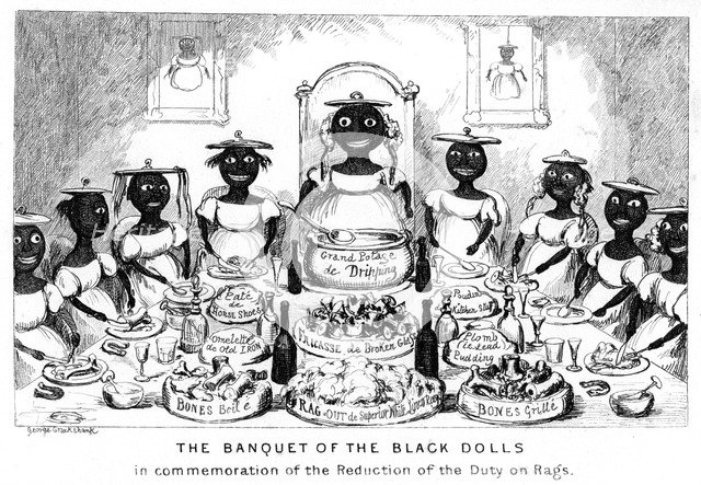 'The Banquet of the Black Dolls', 19th century.Artist: George Cruikshank