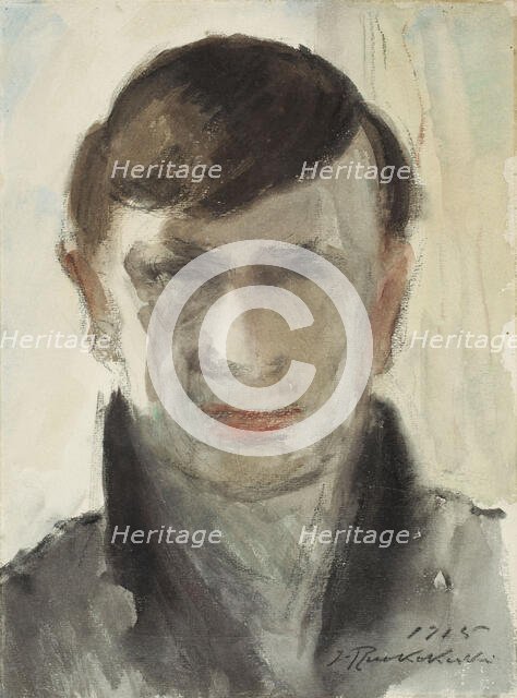 Head of a man, 1915. Creator: Jalmari Ruokokoski.