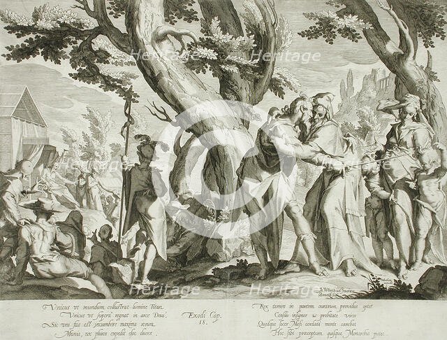 Meeting of Moses and Jethro, 1607. Creator: Willem van Swanenburg.