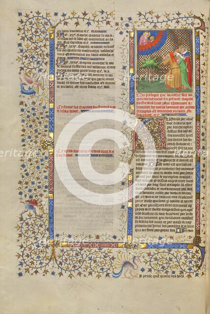 Four Men kneeling before God; Des cas des nobles hommes et femmes, about 1413-1415. Creators: Boucicaut Master, Workshop of the Boucicaut Master.