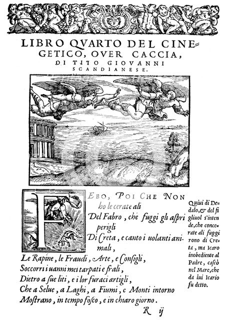 Daedalus and Icaros fitted with their wings. Artist: Unknown