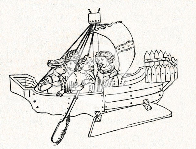 Sir John Mandeville on his Travels, (1430), 1912. Artist: TC and EC Jack Artist: Unknown