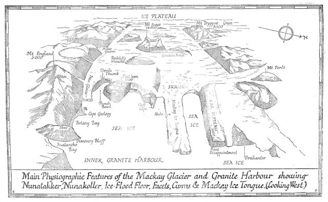 'Main Physiographic Features of the Mackay Glacier and Granite Harbour', 1913. Artist: Unknown.