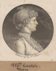 Mary Nelson Carter, 1801. Creator: Charles Balthazar Julien Févret de Saint-Mémin.