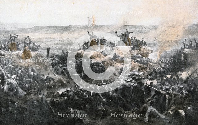 Taking of Malakoff by the french army, 1855. Artist: Unknown