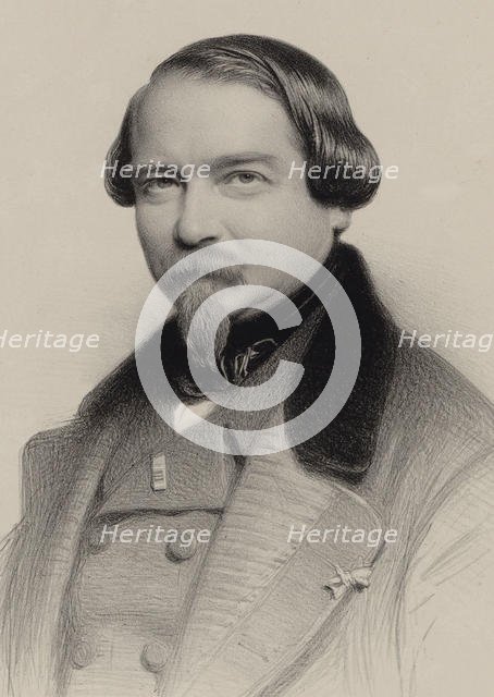 Portrait of the Composer Jean-Georges Kastner (1810-1867), 1857. Creator: Baugniet, Charles-Louis (1814-1886).
