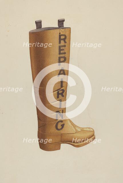 Shop Sign, 1935/1942. Creator: Albert Ryder.