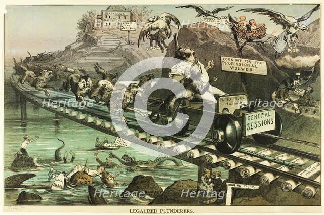 Legalized Plunderers, from Puck, 1880. Creator: Unknown.