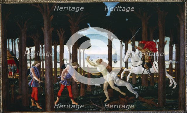 'The Story of Nastagio degli Onesti '(table I), 15th century. Creator: Botticelli, Sandro. (1440 - 1510).