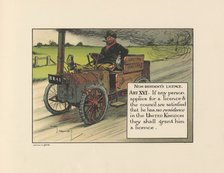 Motoritis, or other interpretations of the Motor Act. Non-Resident’s Licence Article XVI, 1906. Artist: Unknown
