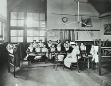 Housewifery lesson, Childeric Road School, Deptford, London, 1908. Artist: Unknown.