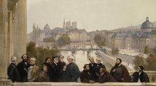 The panorama of the century: Dupré, Rousseau, Isabey, Millet, Couture, Daubigny, Diaz..., 1889. Creator: Gervex, Henri (1852-1929).