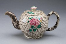Teapot, Staffordshire, 1755/65. Creator: Staffordshire Potteries.