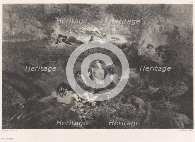 Dreams of Hunting, 1858. Creator: Célestin Nanteuil.