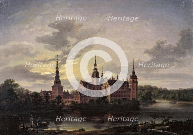 Frederiksborg Castle by moonlight, 1817. Creator: Johan Christian Dahl.