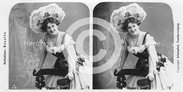 Portrait of a costumed woman, early 20th century.Artist: Aristophot