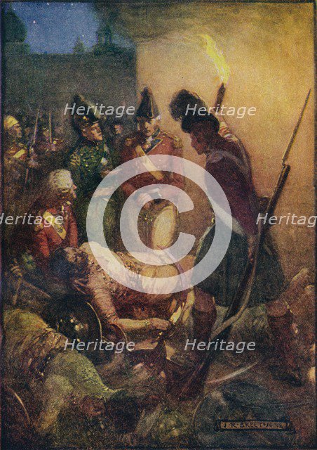 'Tippoo Sultan's Body Was Found Buried Beneath Those Of His Followers', 1908, (c1920).  Artist: Joseph Ratcliffe Skelton.