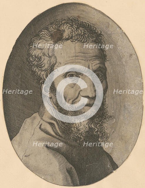 Portrait of Michelangelo Buonarroti, 1564-1570. Creator: Ghisi, Giorgio (1520-1582).