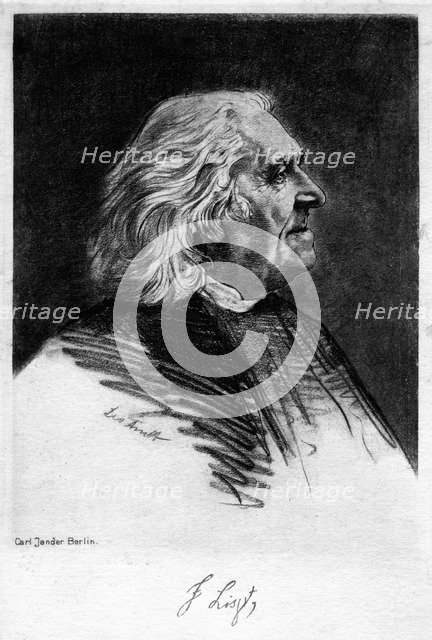Franz Liszt (1811-1886), Hungarian composer and pianist, 20th century.Artist: Carl Jander