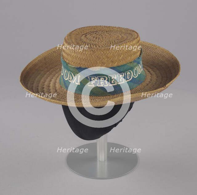 Straw hat worn during the 1966 March Against Fear, 1966. Creator: Unknown.