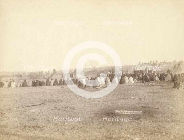 Indian Council in Hostile Camp, 1891. Creator: John C. H. Grabill.