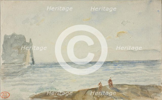 View at Étretat, c. 1827. Creator: Paul Huet.