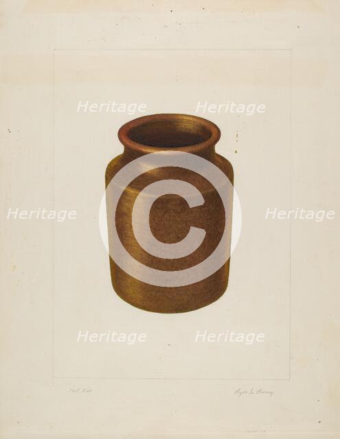 Small Earthen Jar, 1935/1942. Creator: Ludmilla Calderon.