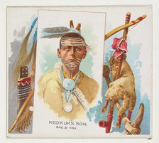Keokuk's Son, Sac & Fox, from the American Indian Chiefs series (N36) for Allen & Ginter C..., 1888. Creator: Allen & Ginter.