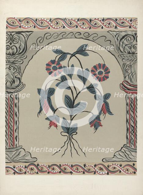 Fragment of Wall Decoration, c. 1940. Creator: Michael Lauretano.