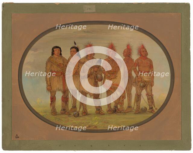 Black Hawk and Five Other Saukie Prisoners, 1861/1869. Creator: George Catlin.