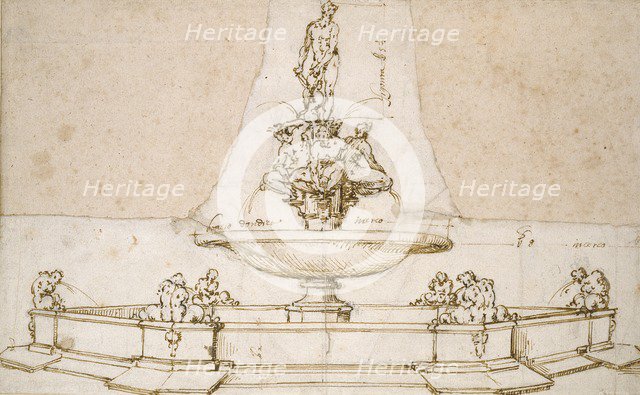 Design for a Fountain, late 16th century. Artist: Giambologna.