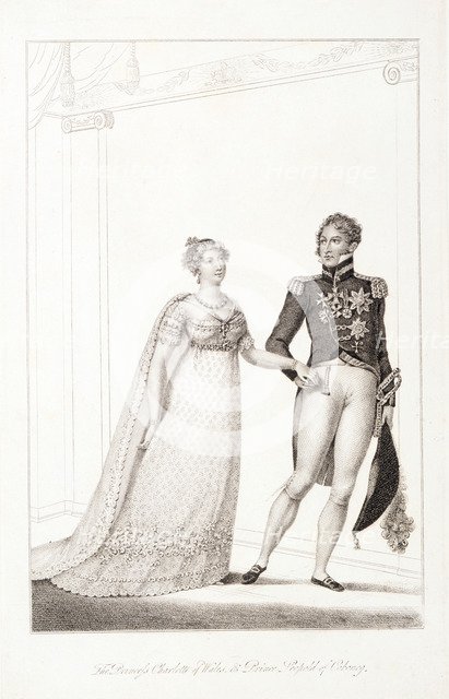 Princess Charlotte and Prince Leopold after their wedding on 2nd May, 1816. Artist: Unknown