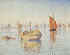 Concarneau, Morning Calm (Opus no. 219, Larghetto), 1891. Creator: Signac, Paul (1863-1935).