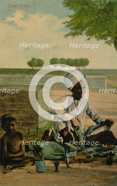 'Street Cobler', c1900. Artist: Unknown.