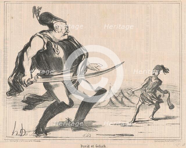 David et Goliath, 19th century. Creator: Honore Daumier.