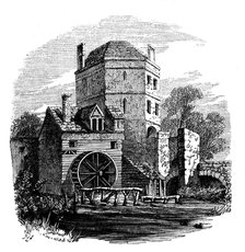 Tower of Franciscan friary, Oxford, c1860. Artist: Unknown