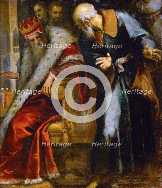 The Prophet Nathan rebukes King David, Early 17th cen..