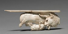 Decorative Plaque: Cow Nursing Its Calf, 900-800 BC. Creator: Unknown.