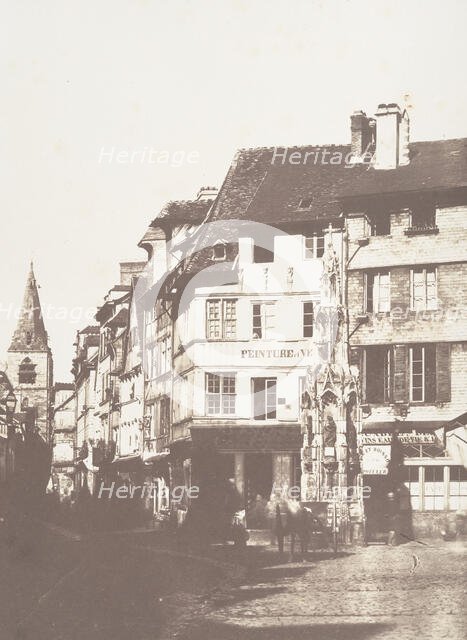 Fontaine de la Croix de Pierre, Rouen, 1852-54. Creator: Edmond Bacot.