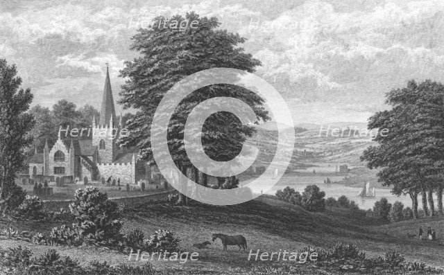 Whippingham Church, Isle of Wight, 1851. Artist: George Brannon.