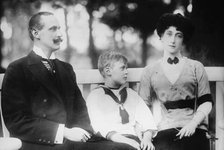 King Haakon, Queen Maud of Norway and Crown Prince Olaf, 1913. Creator: Bain News Service.