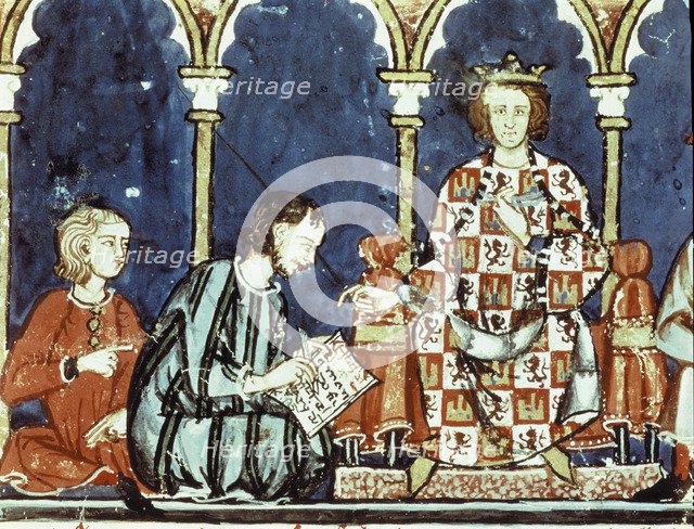 Book of Games' (1282), miniature of dices rules of Alfonso X 'The Wise' (1221-1284), king of Cast…